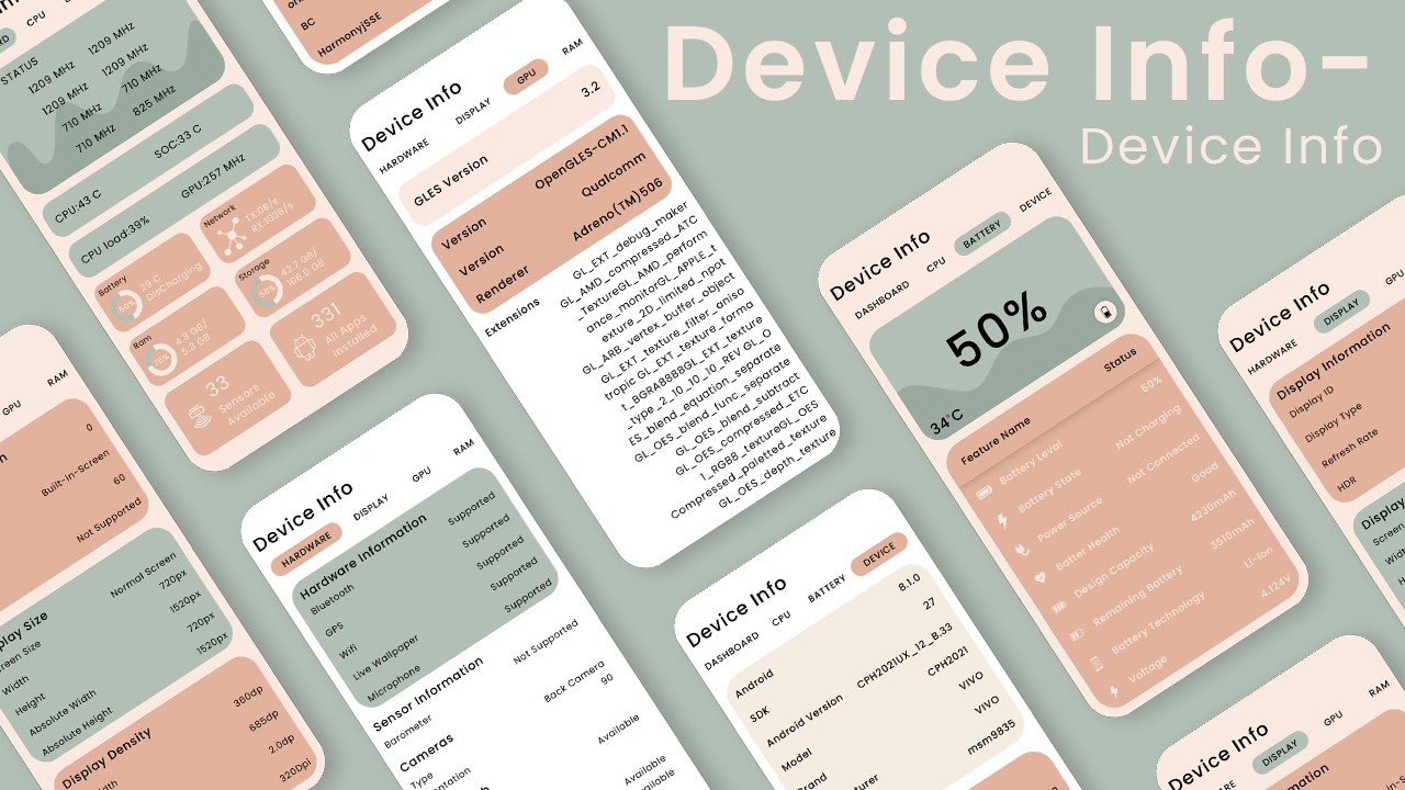 Device Info Device ID CPU info System info GPU Meter Check